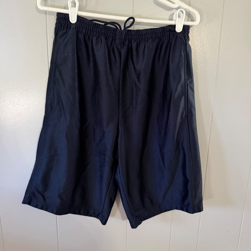 Champs Sports Athletic Shorts Mens S Navy Blue Mesh‎ Texture Basketball Gym EUC